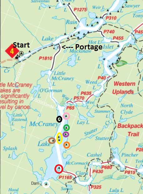 Rain Lake Algonquin Map Shawn Ryan - Photography - Mccraney Lake